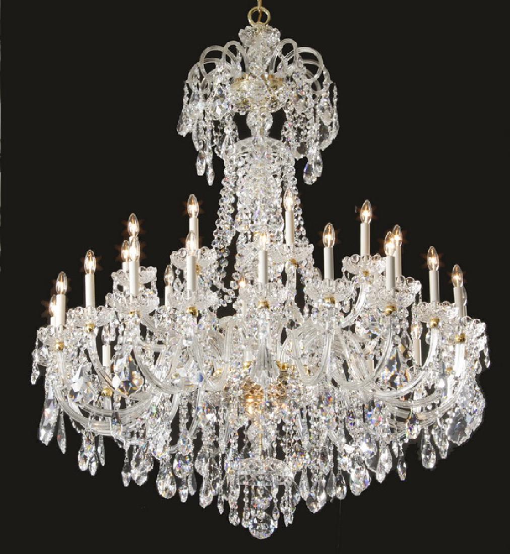 Schonbek cut crystal 30-arm chandelier, 58"h (1 of 1)