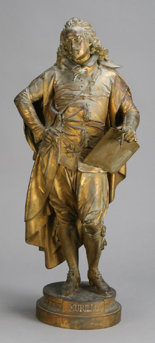 Philippe Mourey signed sculpture of Murillo, 19th c. (1 of 3)