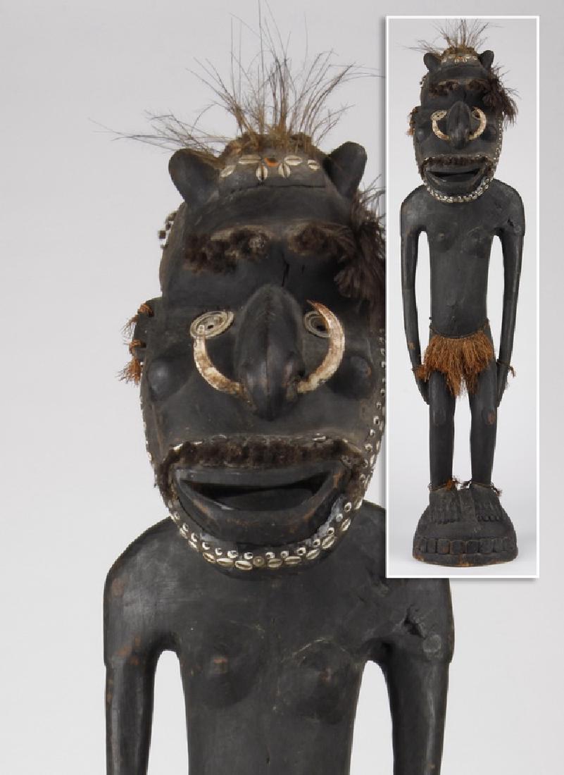 Carved ancestral figure, Papua New Guinea, 54"h (1 of 3)