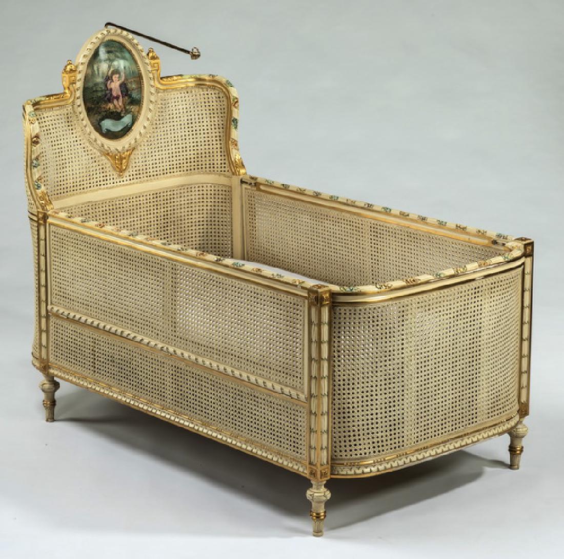 Italian hand painted convertible toddler's bed (1 of 9)