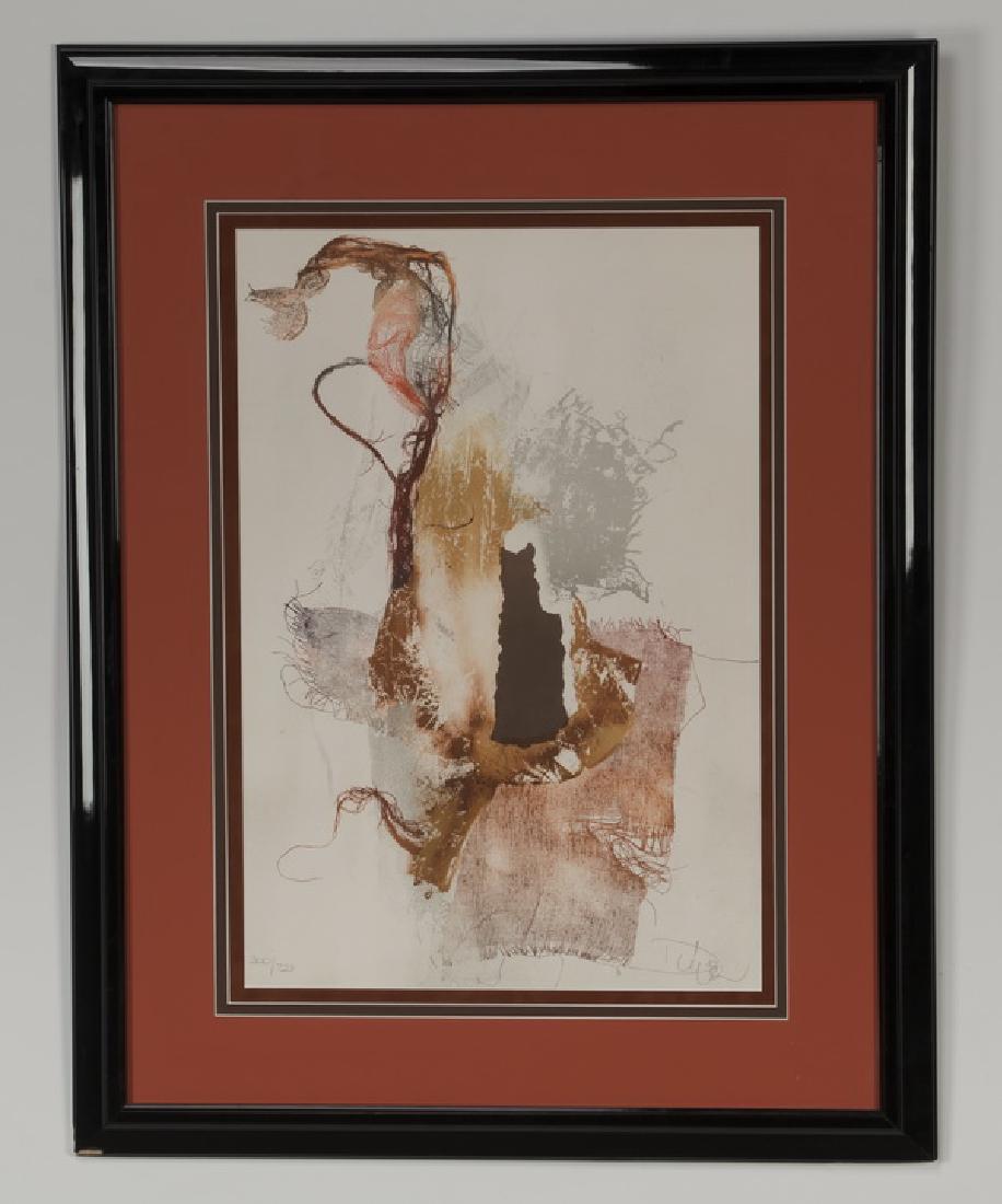 Laszlo Dus abstract lithograph, signed, numbered (1 of 4)