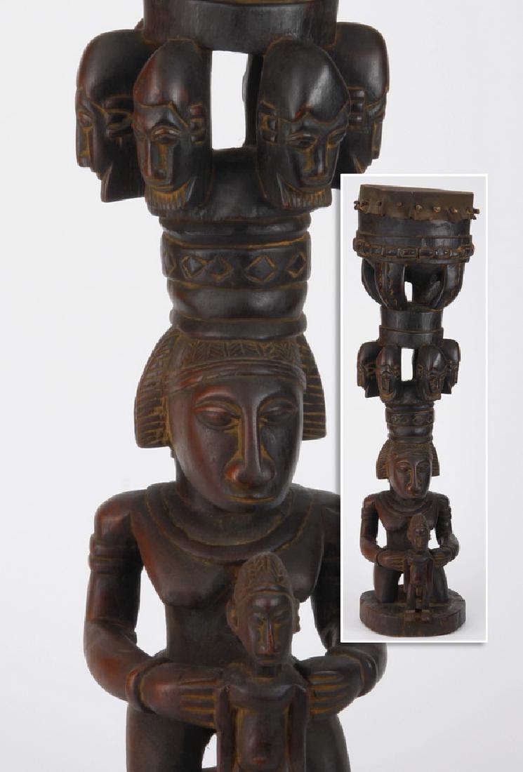 Black snake skin drum, Bozo tribe, Mali, 39"h (1 of 3)