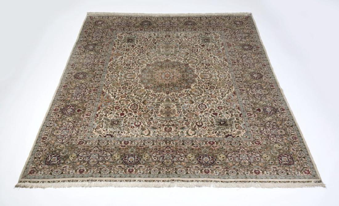 Signed, hand knotted, silk on silk rug, 8 x 10 (1 of 6)