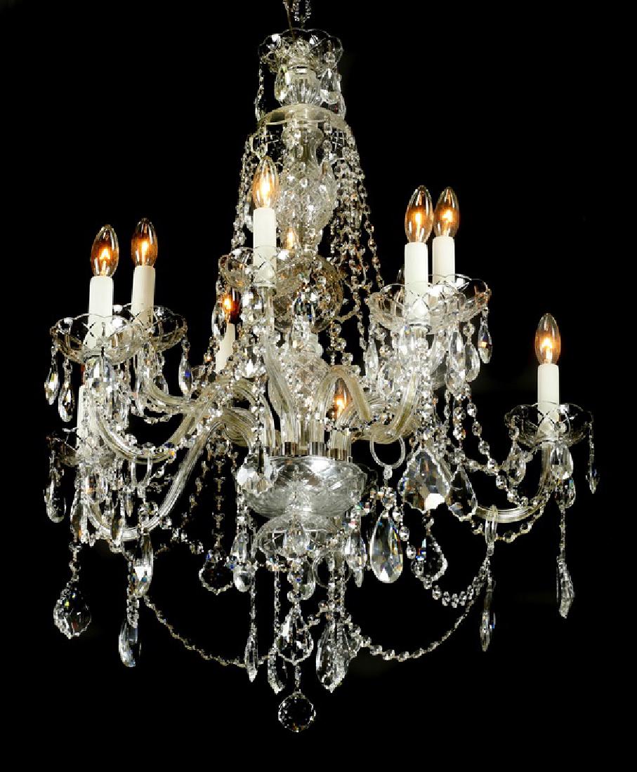 Continental 10-light crystal chandelier 26"h (1 of 3)