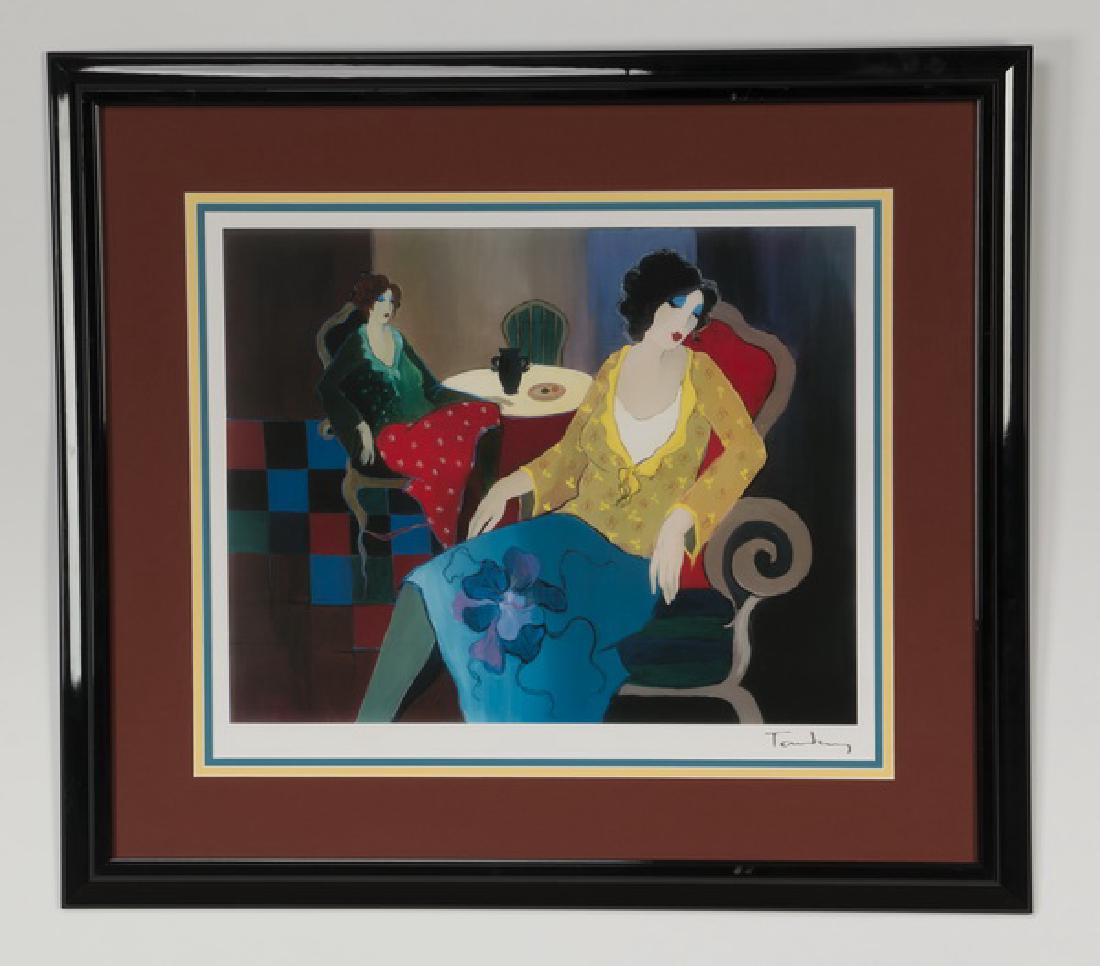 Itzchak Tarkay signed serigraph 'Little Round Table' (1 of 3)