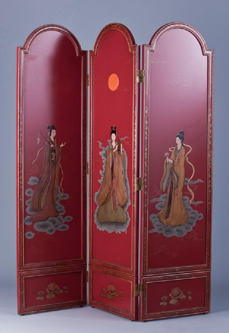 Japanese 3-panel screen, 60"w (1 of 2)