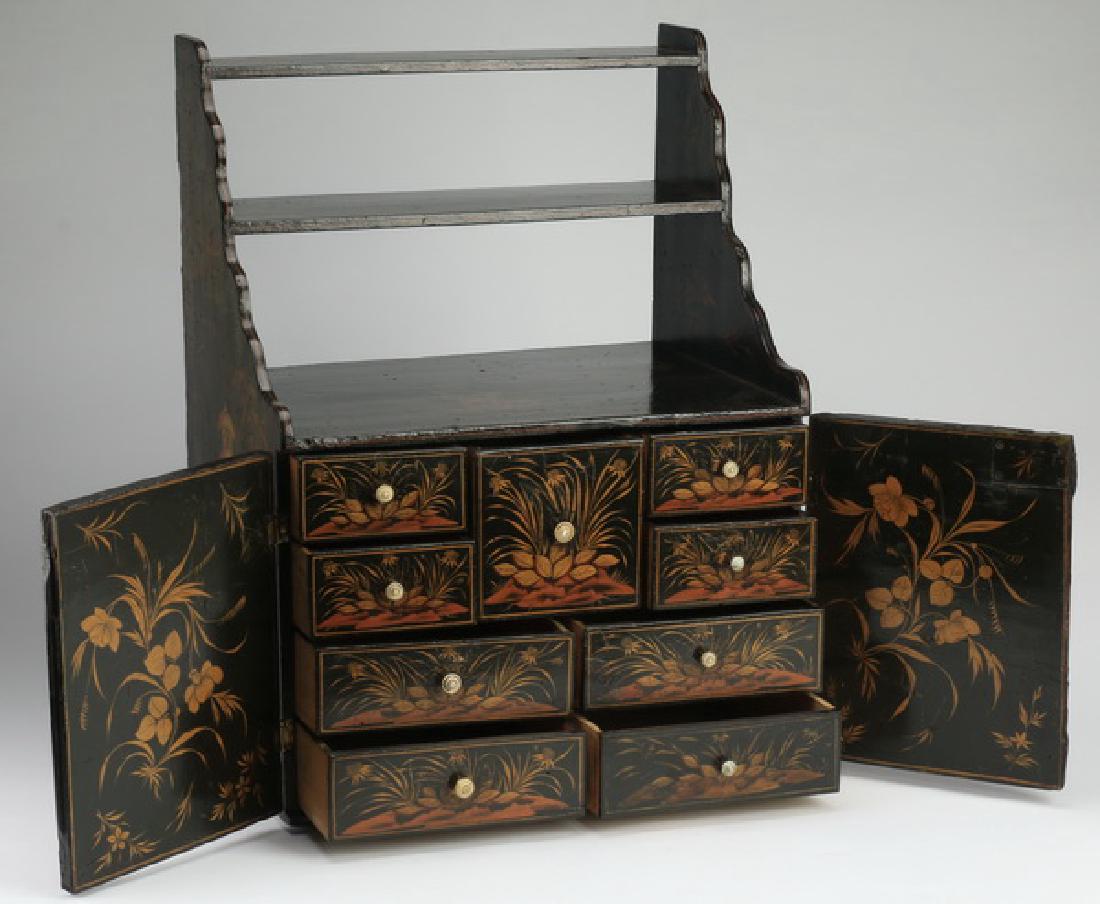 Japanese inspired hanging shelf w/cabinets (1 of 3)