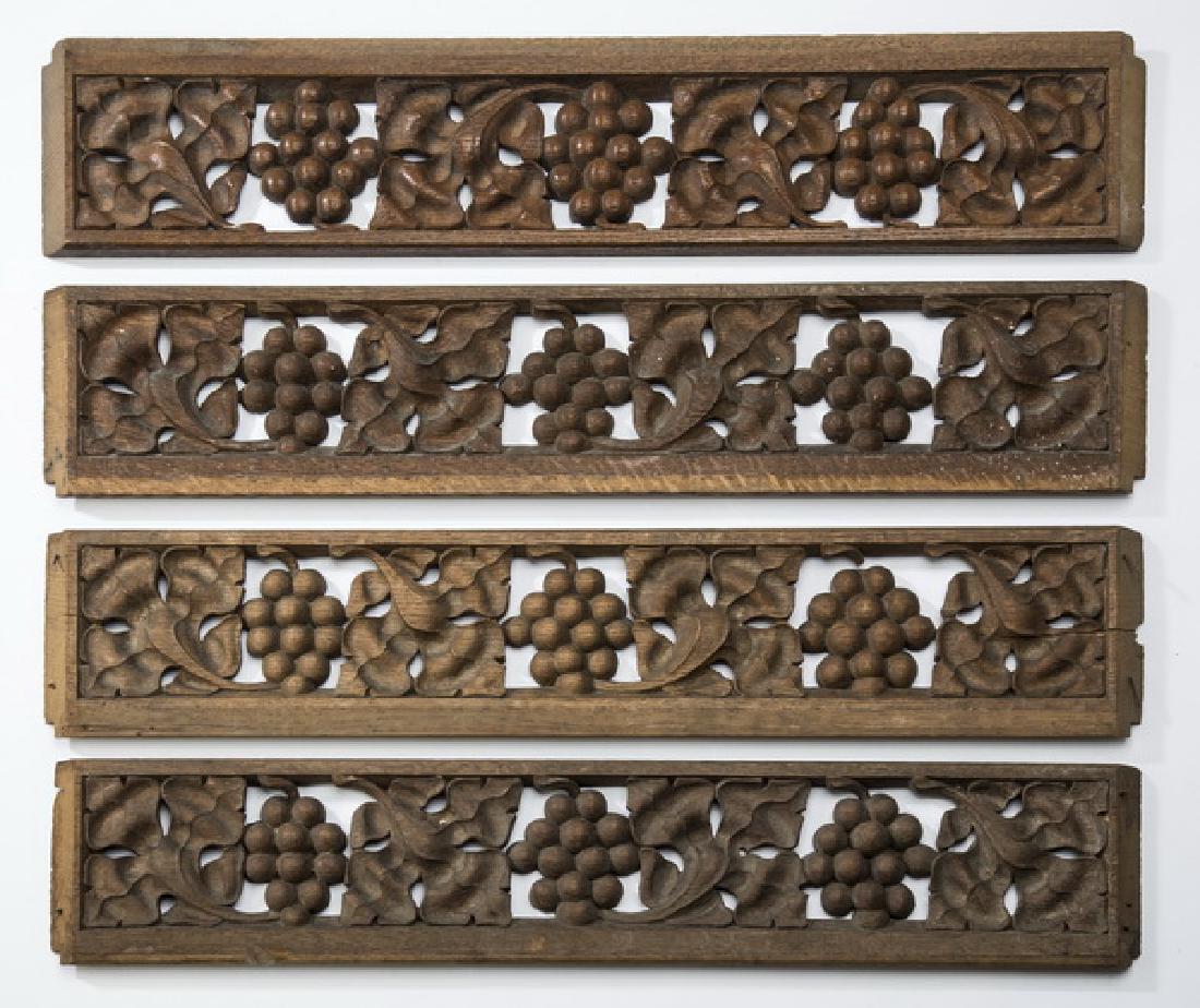 (4) 19th c. carved architectural panels, 23"l (1 of 3)