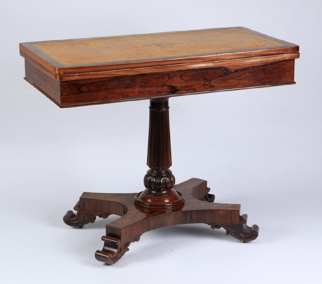 William IV rosewood games table, ca. 1830 (1 of 5)