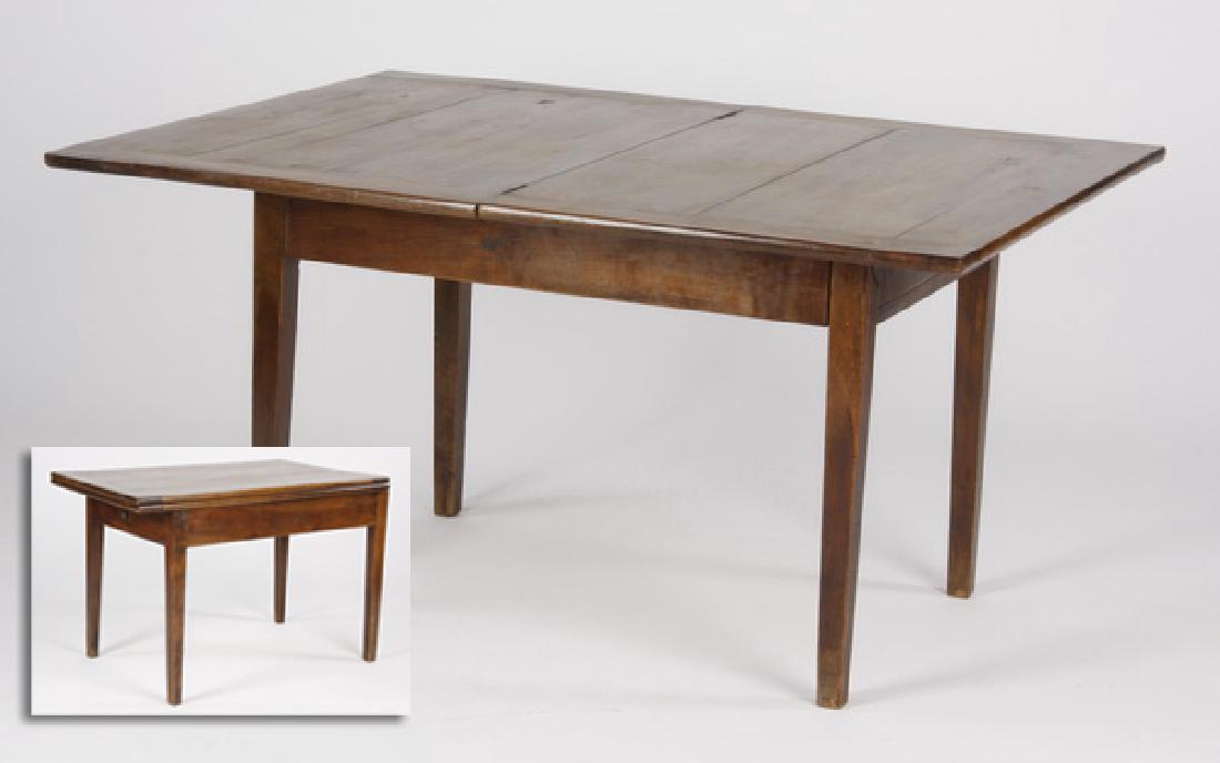 French walnut folding table, 19th c. (1 of 4)