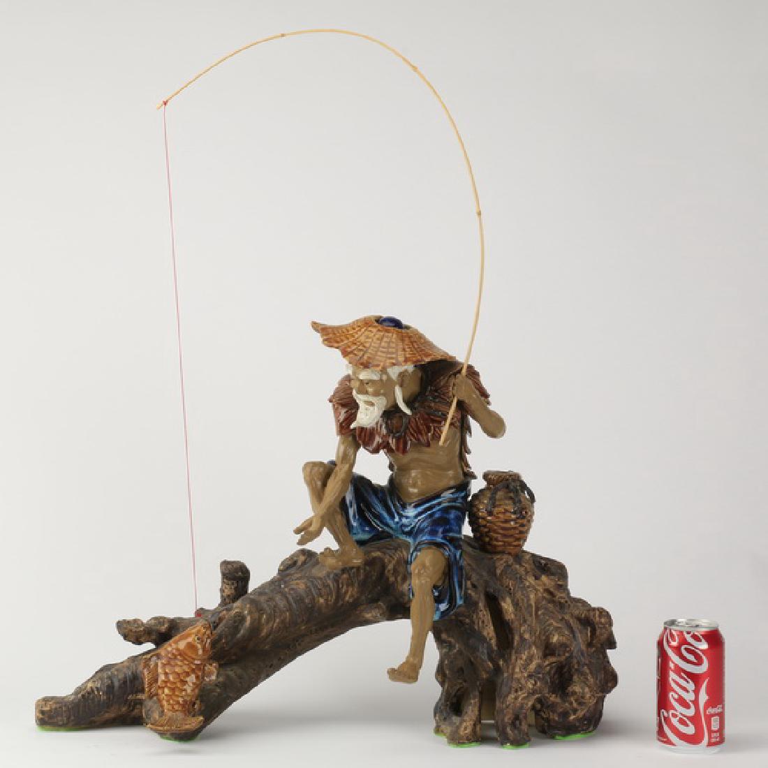 Japanese hakata earthenware figurine, 23"w (1 of 9)