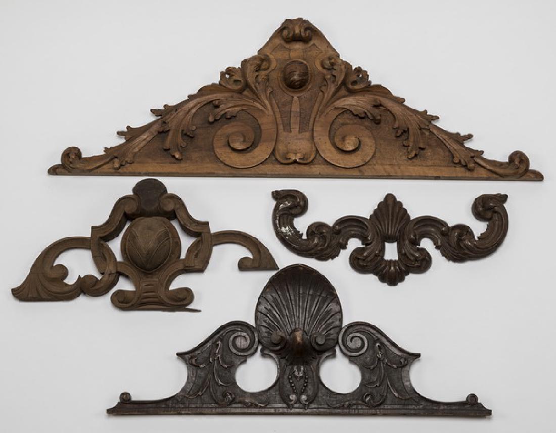 (4) 19th c. Continental carved architecutural panels (1 of 1)