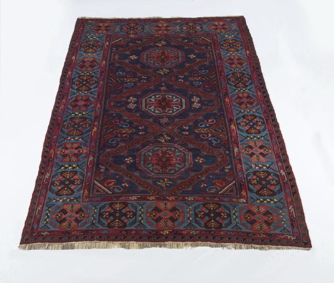 Turkish handwoven wool Soumak carpet, 13 x 8 (1 of 4)