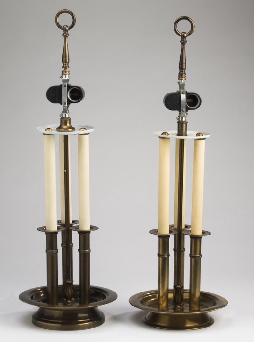 Pair of brass candlestick lamps (1 of 1)