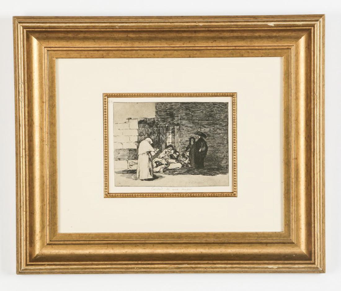 Francisco de Goya (Spanish) etching, 19th c.