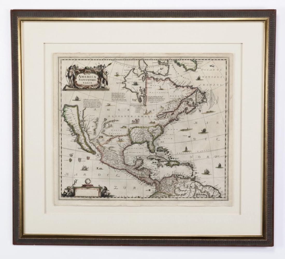 Dutch 'American Septentrionalis' map, circa 1647 (1 of 3)