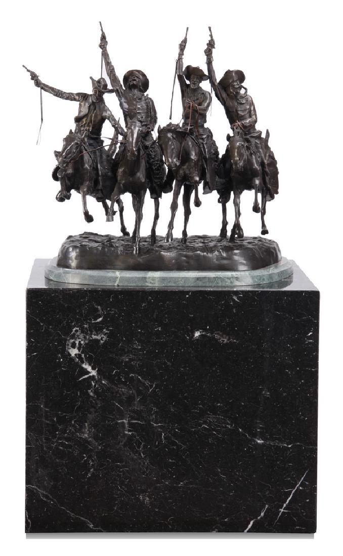 Oversized Remington sculpture with marble base (1 of 6)