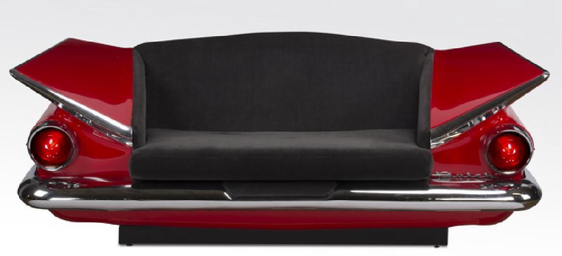 Retro 1959 Buick Invicta sofa, 75"w (1 of 3)