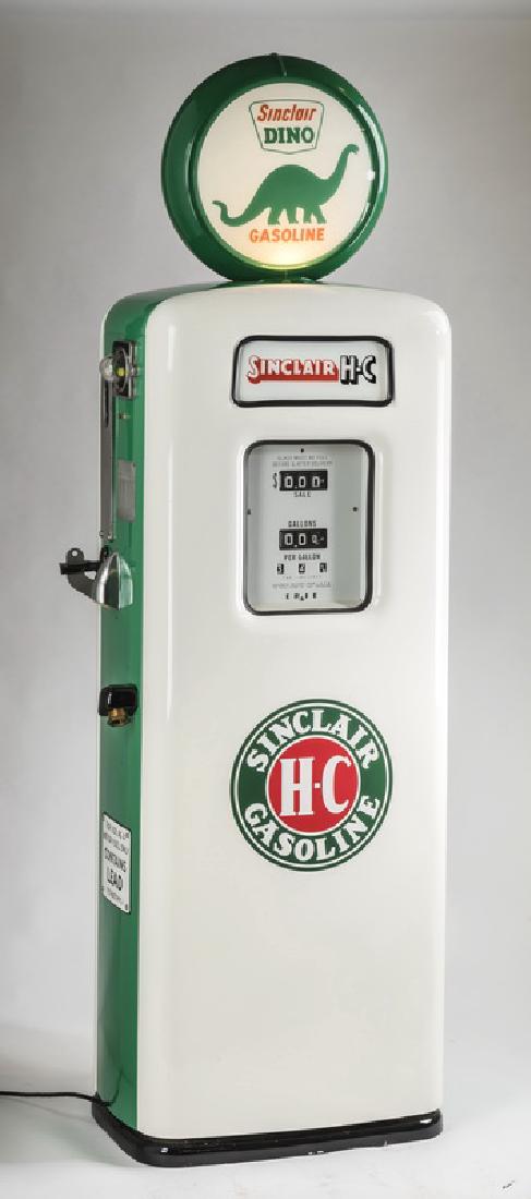 Rare 1950's Sinclair Gasoline brand gas pump, 60"h (1 of 3)