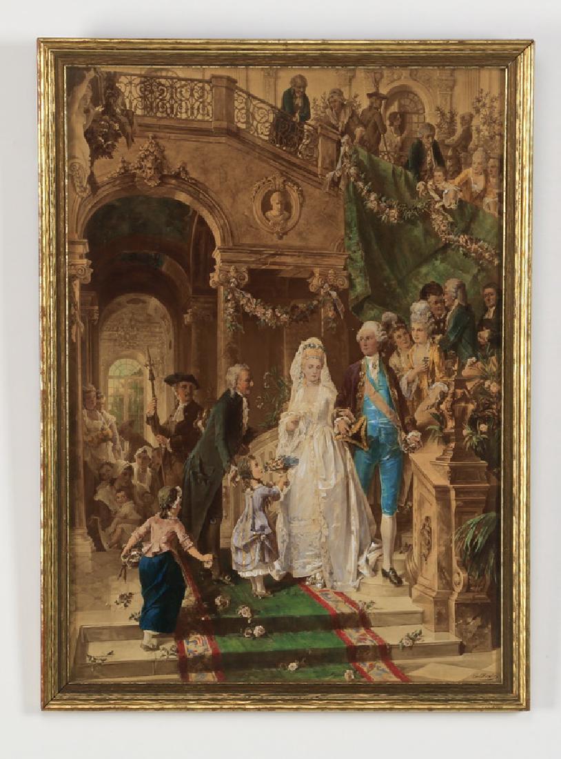 Carl Herpfer, late 19th c. chromolithograph, stamped (1 of 2)