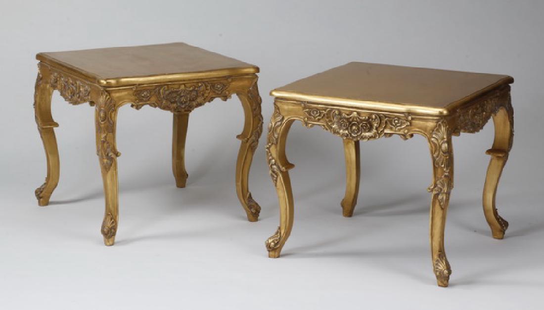 (2) Giltwood side tables in the French taste (1 of 3)