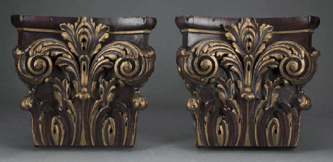(2) Parcel gilt Corinthian style half capitals (1 of 1)