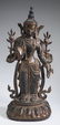 Sino-Tibetan bronze White Tara statue, 19"h