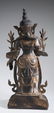 Sino-Tibetan bronze White Tara statue, 19"h - 3