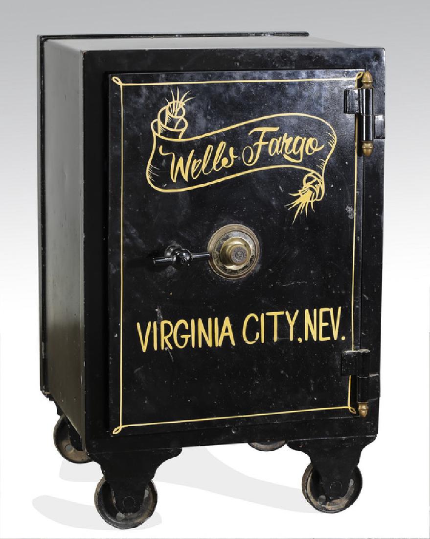 Early 20th c. 'Wells Fargo' cast iron safe, 32"h (1 of 4)