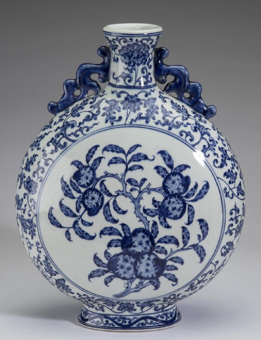 Chinese moon flask w/ peaches and pomegranates (1 of 6)