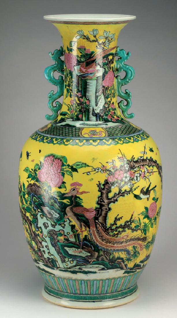 Oversized Chinese 'Three Friends' vase, 30"h (1 of 9)