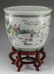 Chinese ceramic fishbowl with stand - 4