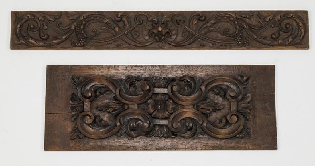 (2) 19th c. Continental carved architectural panels (1 of 1)