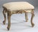 Rococo style upholstered vanity seat