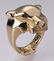 Cartier inspired 14k & ruby panther ring - 4