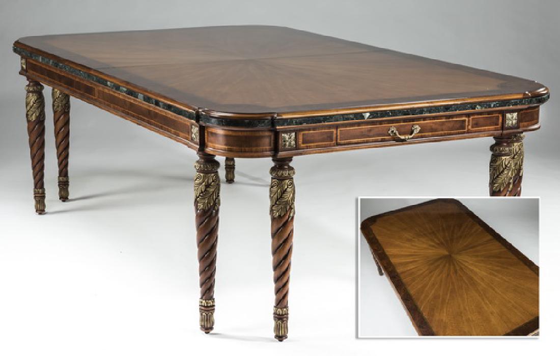 Henredon burl wood dining table, w/ leaves (1 of 7)