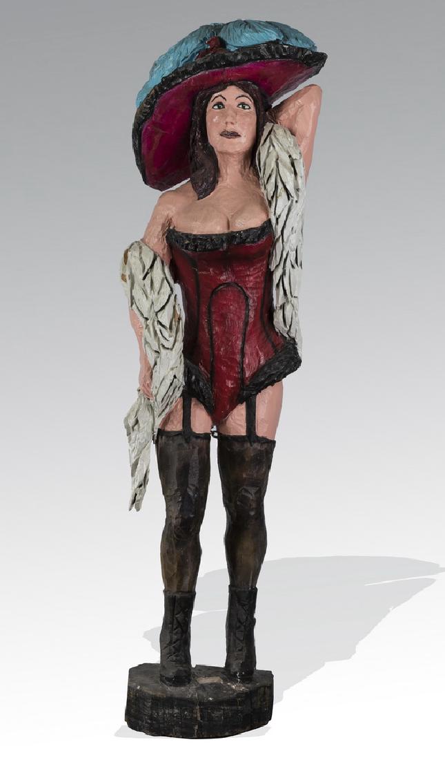 Dennis Roghair signed chainsaw carved aculpture, 81"h (1 of 4)