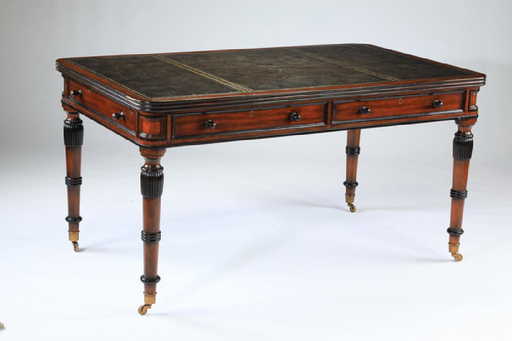 Maitland Smith Regency Style Leather Top Desk 57 W