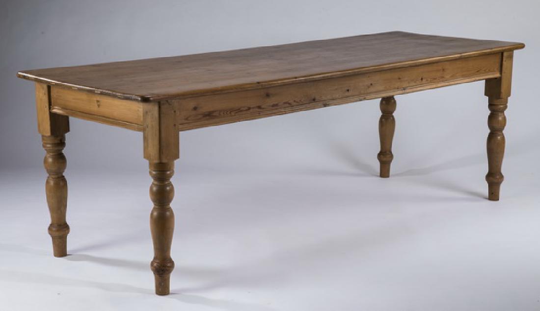 Rustic pine farm table, 96"l (1 of 2)