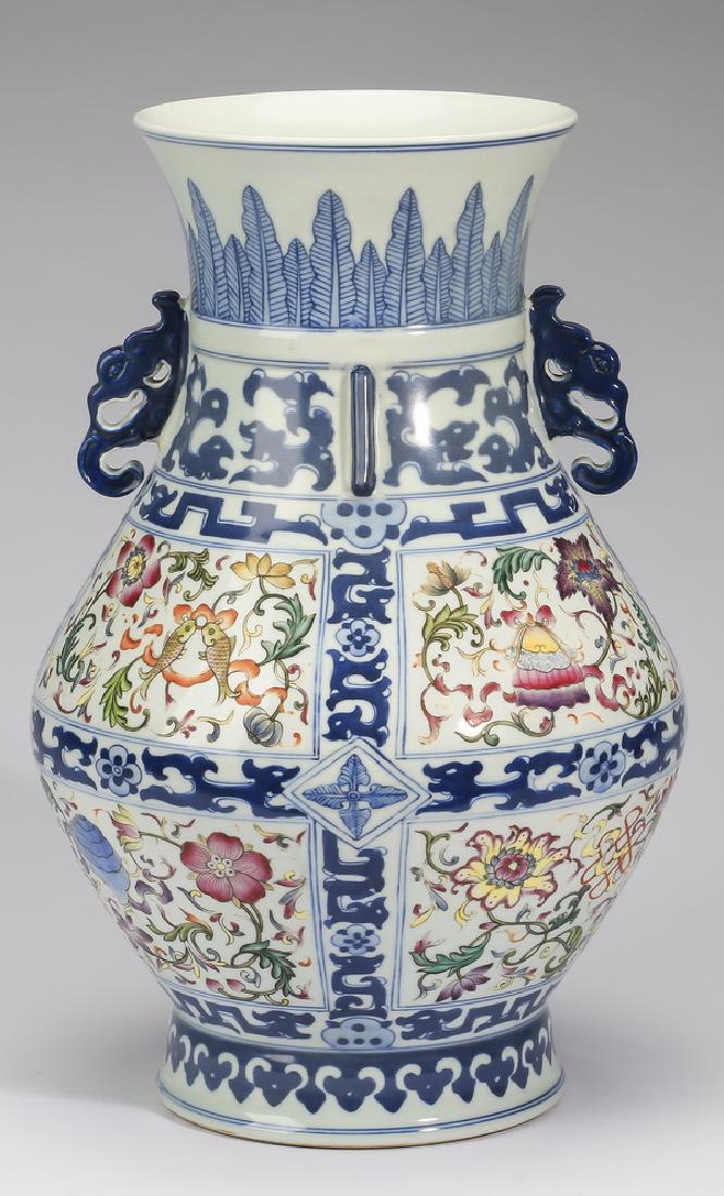 Chinese vase, 'Eight Buddhist Symbols", 15"h (1 of 6)