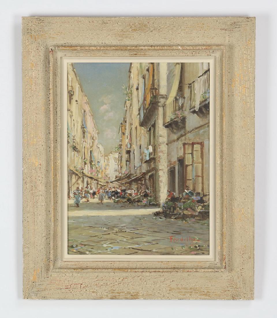 Mario Ferdelba O/c street scene, 23"h (1 of 3)