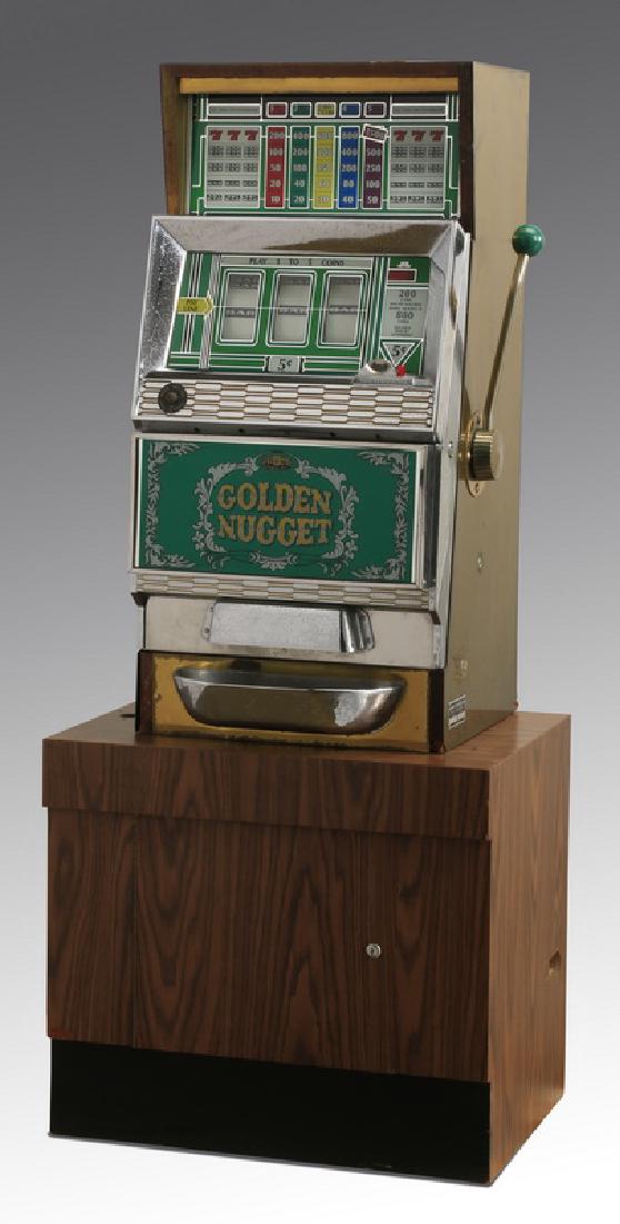 'Golden Nugget' slot machine with stand, 63"h (1 of 7)