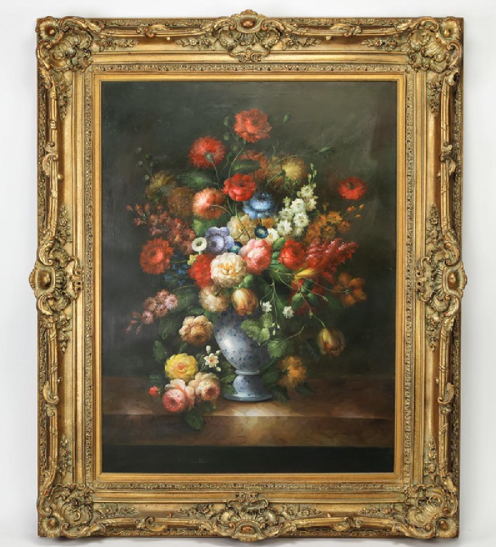 Dutch Old Master inspired O/c of floral still life (1 of 4)