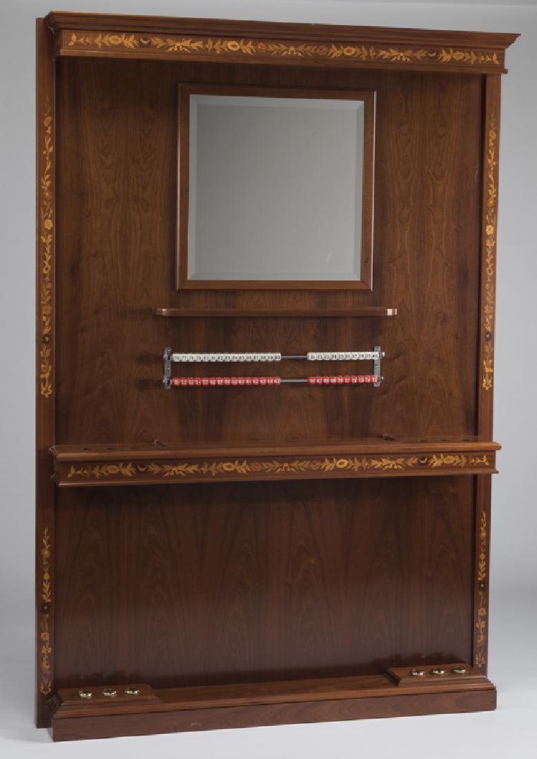 Italian marquetry inlaid mahogany cue rack (1 of 3)