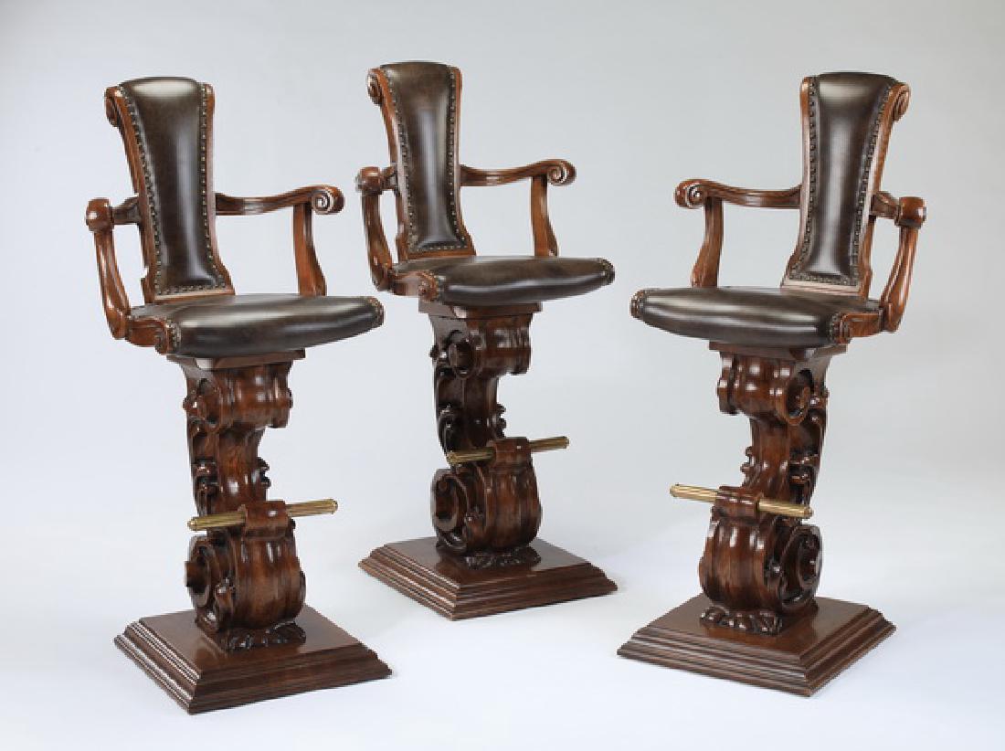 (3) Custom oak barstools on Enkeboll Co. corbets (1 of 5)