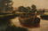 George Wren signed O/c river scene, 19th c. - 2