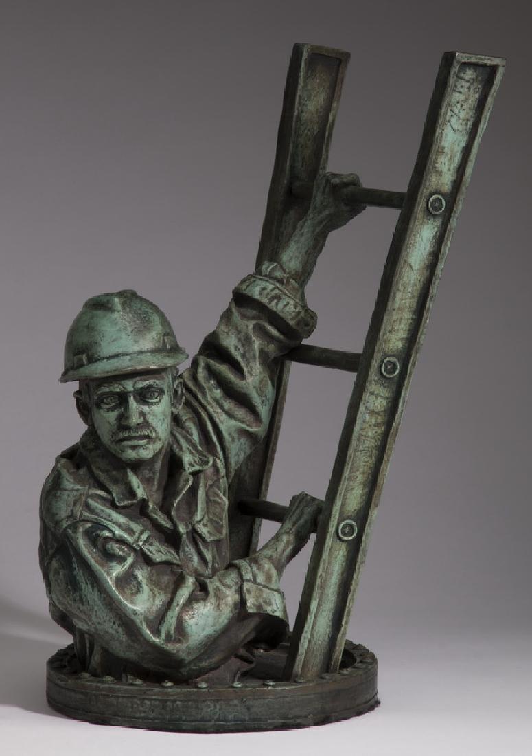 David Phelps bronze titled 'Worker', 1992, 18"h (1 of 3)