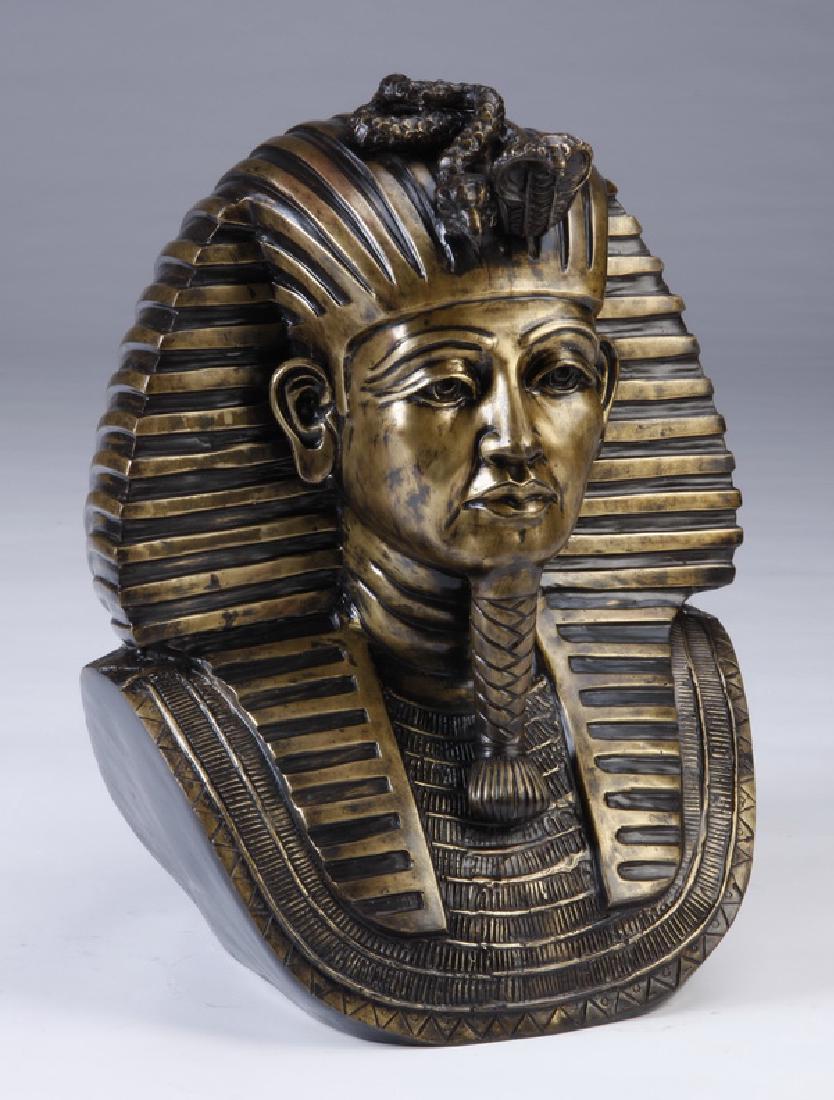 Lifesize bronze bust of King Tut, 25"h (1 of 2)