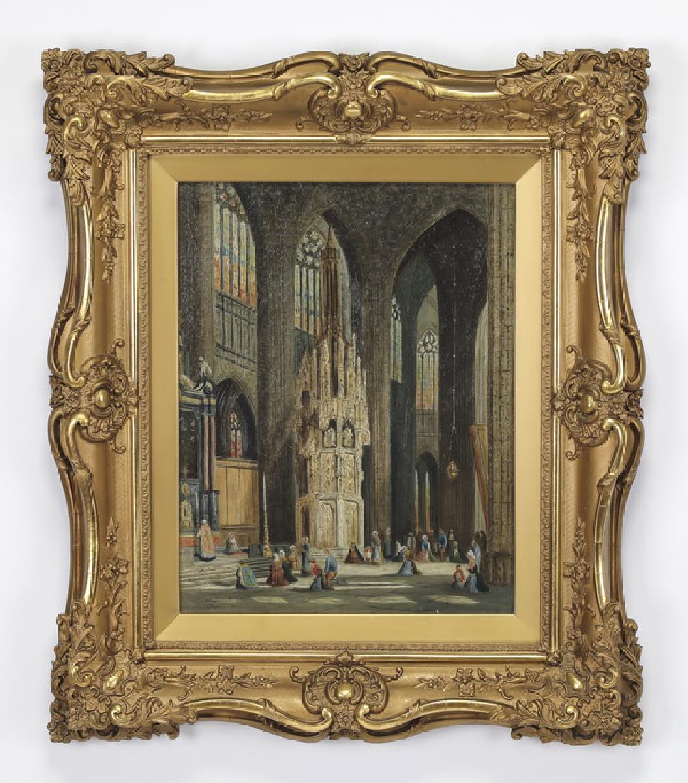 T.M. Rooke signed O/c of St. Peter's Church of Leuven (1 of 4)