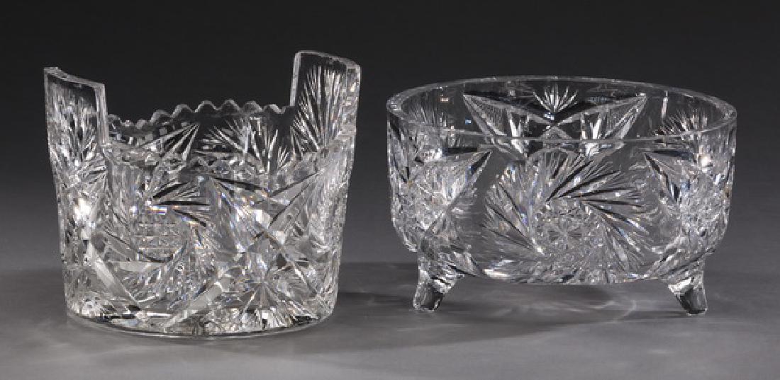 (2) Cut crystal pinwheel pattern bowls (1 of 2)